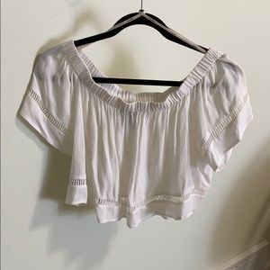 Forever 21, off-the-shoulder, white, blouse